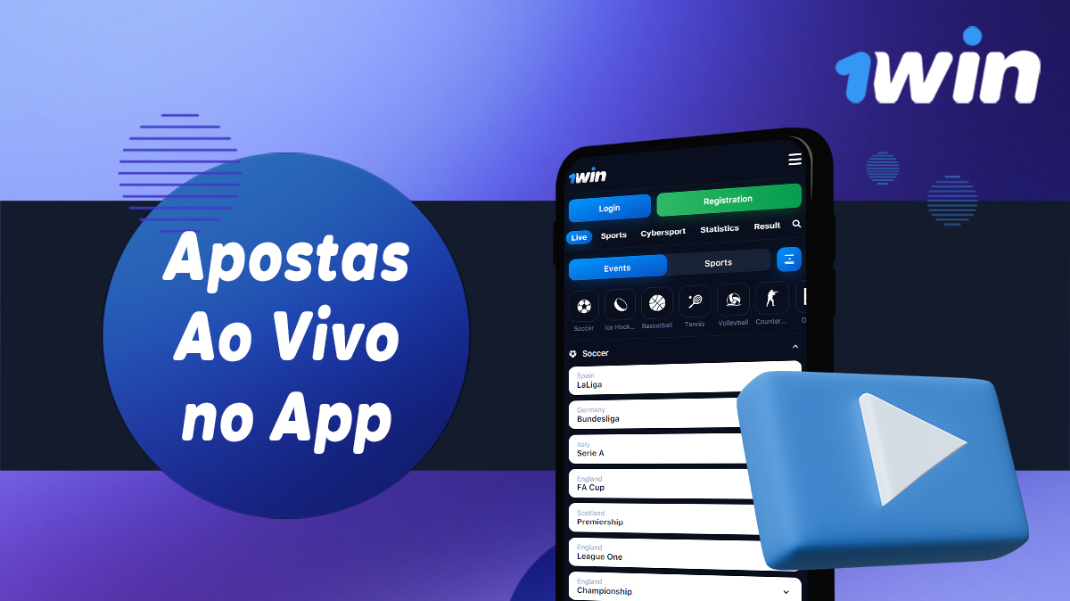 Apostas desportivas ao vivo na aplicação móvel 1Win