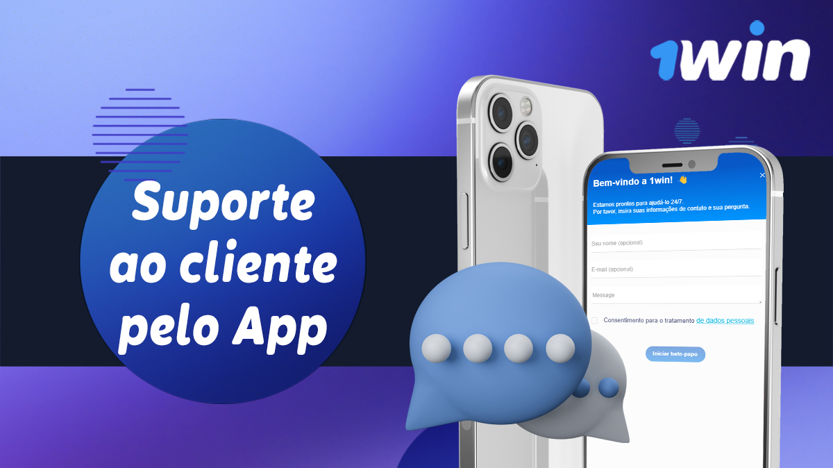 Suporte ao cliente brasileiro no aplicativo móvel 1Win
