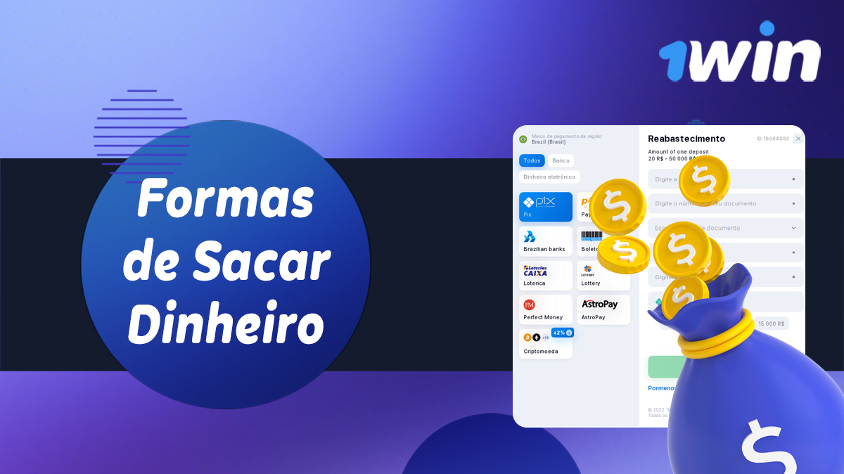 Que métodos de pagamento estão disponíveis para os utilizadores do 1Win do Brasil para levantamento