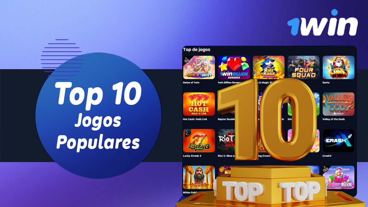 10 jogos mais populares disponíveis na secção de casino do 1Win