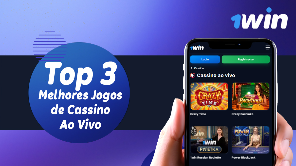 Top 3 melhores jogos de Cassino Ao Vivo no site de casino online 1Win Brasil