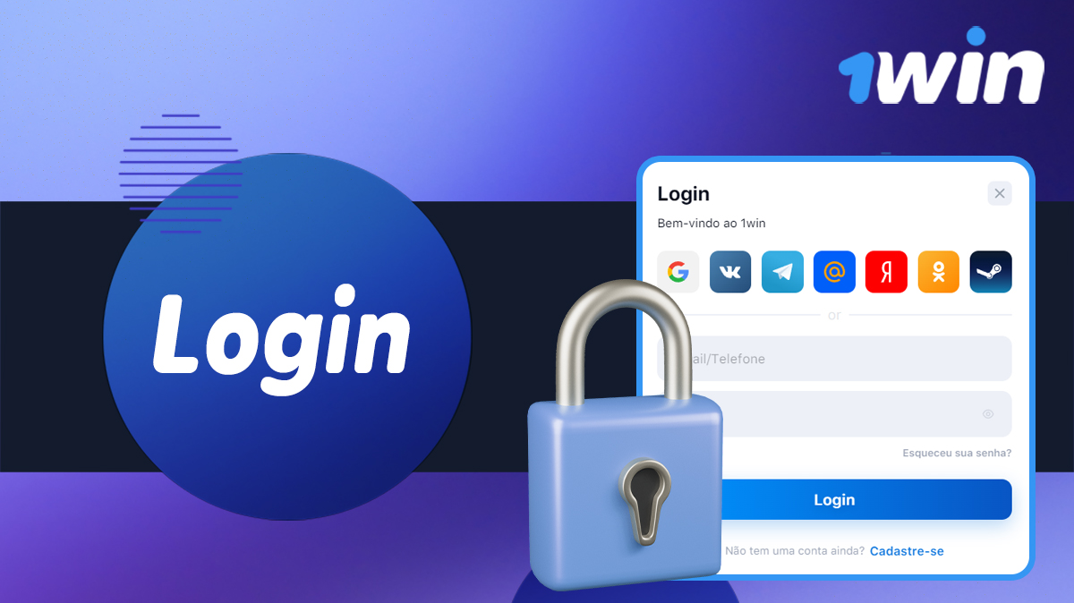 Processo de login na conta pessoal do 1Win para utilizadores brasileiros