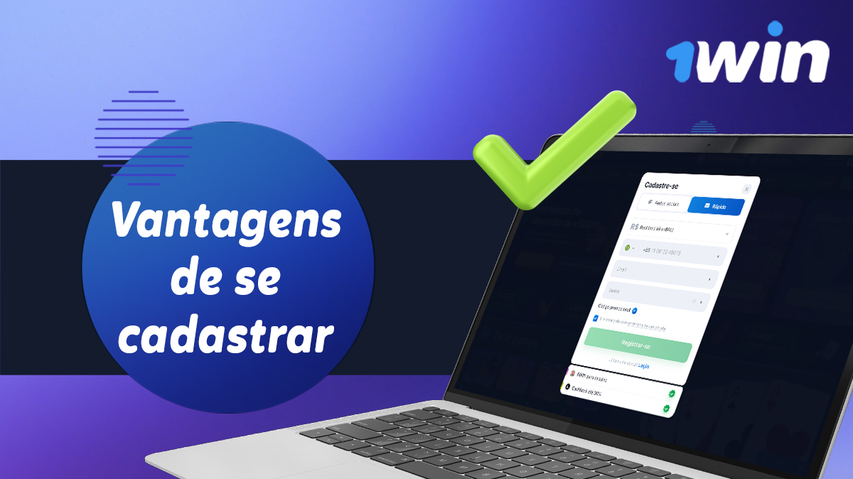 Benefícios de se registar no site do casino e casa de apostas online 1Win