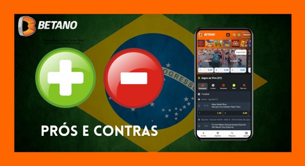 Prós e contras do aplicativo móvel de apostas Betano Brasil